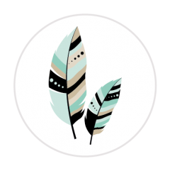 sluitzegel veren blauw