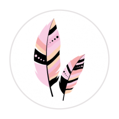 sluitzegel veren roze