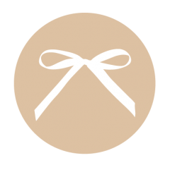 sluitzegel strikje beige