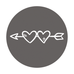 sluitzegel pijl met hartjes