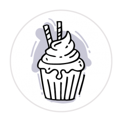 sluitzegel cupcake