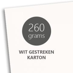 Wit gestreken karton - 240 grams