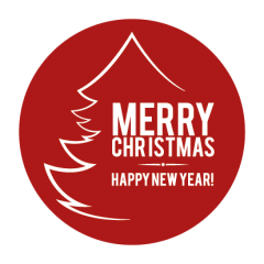 sluitzegel merry christmas happy new year