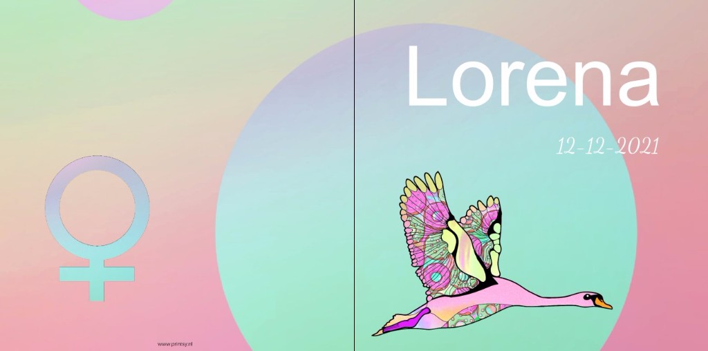 Gevouwen kaart dochter "Artistieke zwaan" Gevouwen kaart dochter "Artistieke zwaan"