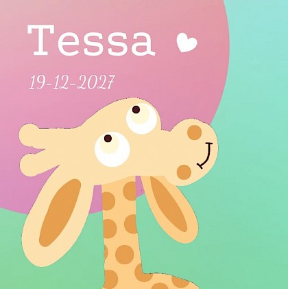 Gevouwen kaart "Giraf"
