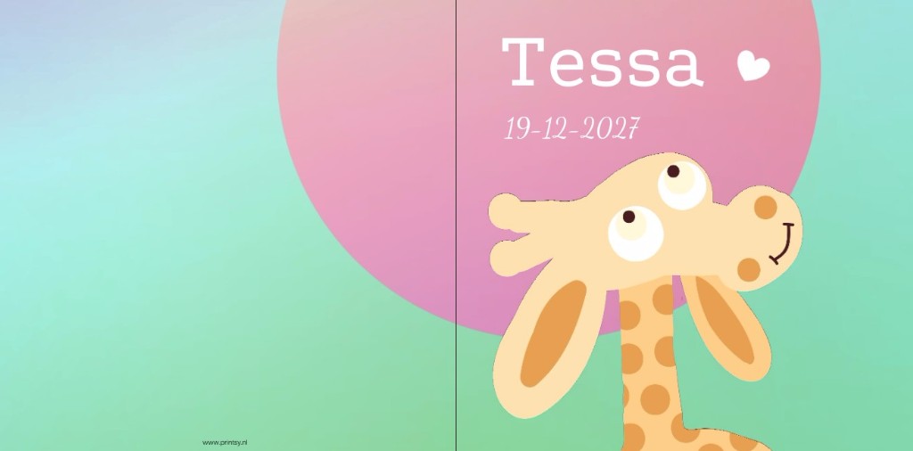 Gevouwen kaart "Giraf" Gevouwen kaart "Giraf"