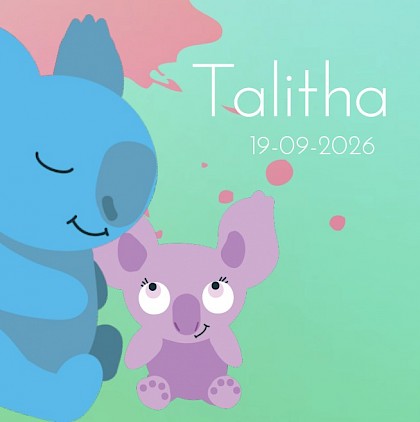 Gevouwen kaart met koala's