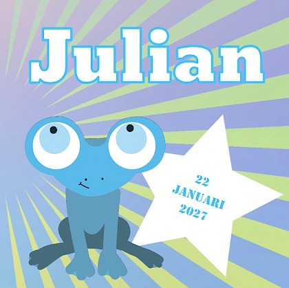 Gevouwen kaart met kikkers