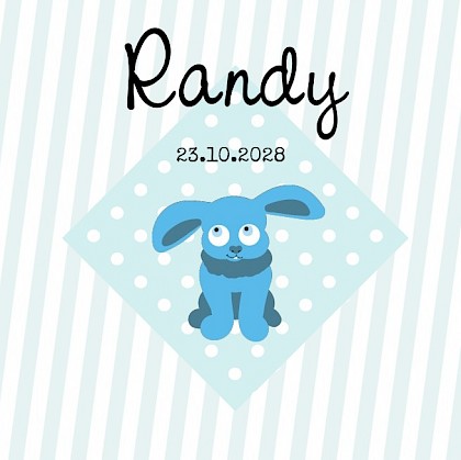 Gevouwen kaart "Konijntje" Gevouwen kaart "Konijntje"