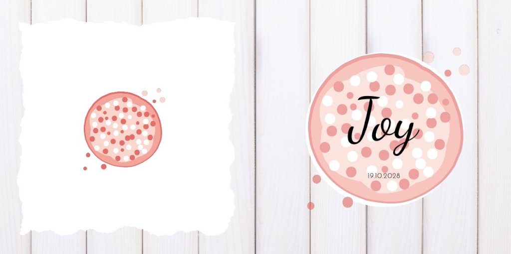 Gevouwen kaart "Beschuit met roze muisjes" Gevouwen kaart "Beschuit met roze muisjes"