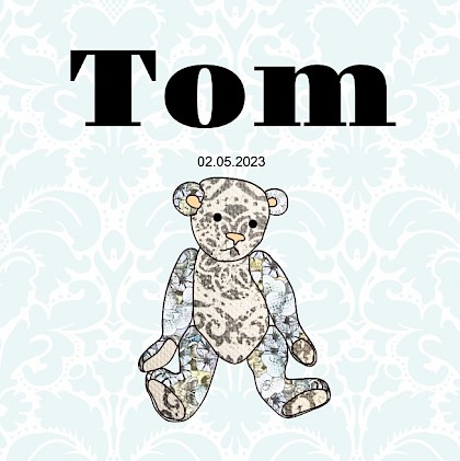 Gevouwen kaart "Teddybeer" Gevouwen kaart "Teddybeer"