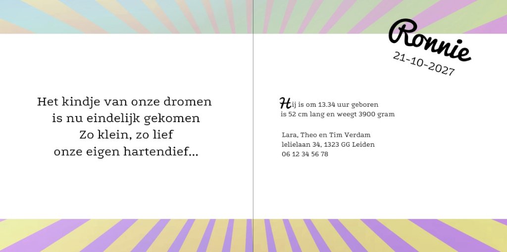 Gevouwen kaart "Zeepaardjes" Gevouwen kaart "Zeepaardjes"