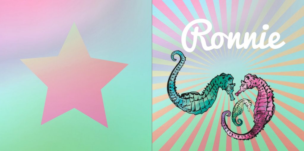 Gevouwen kaart "Zeepaardjes" Gevouwen kaart "Zeepaardjes"