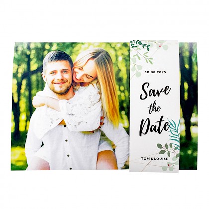 Save the date fotokaart met sleeve Save the date fotokaart met sleeve