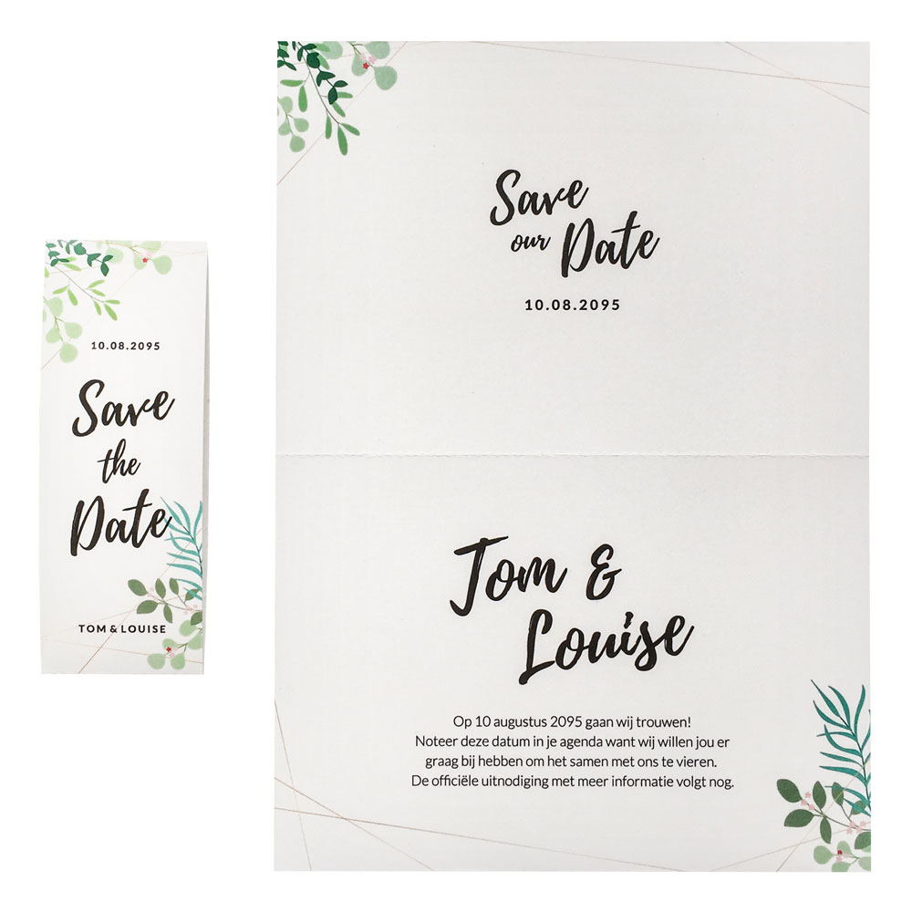 Save the date fotokaart met sleeve Save the date fotokaart met sleeve