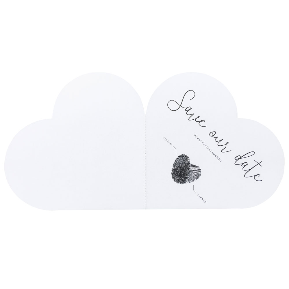 Romantische hartvormige save the date kaart Romantische hartvormige save the date kaart