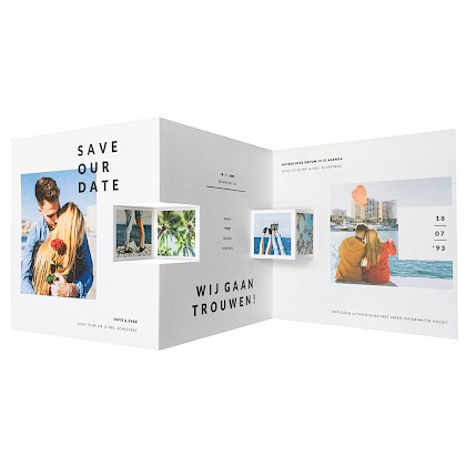 Drieluik kaart save the date Drieluik kaart save the date