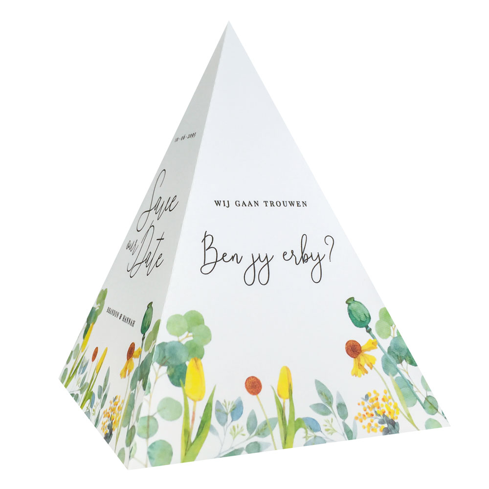 Save the date kaart "Bloemen" Save the date kaart "Bloemen"