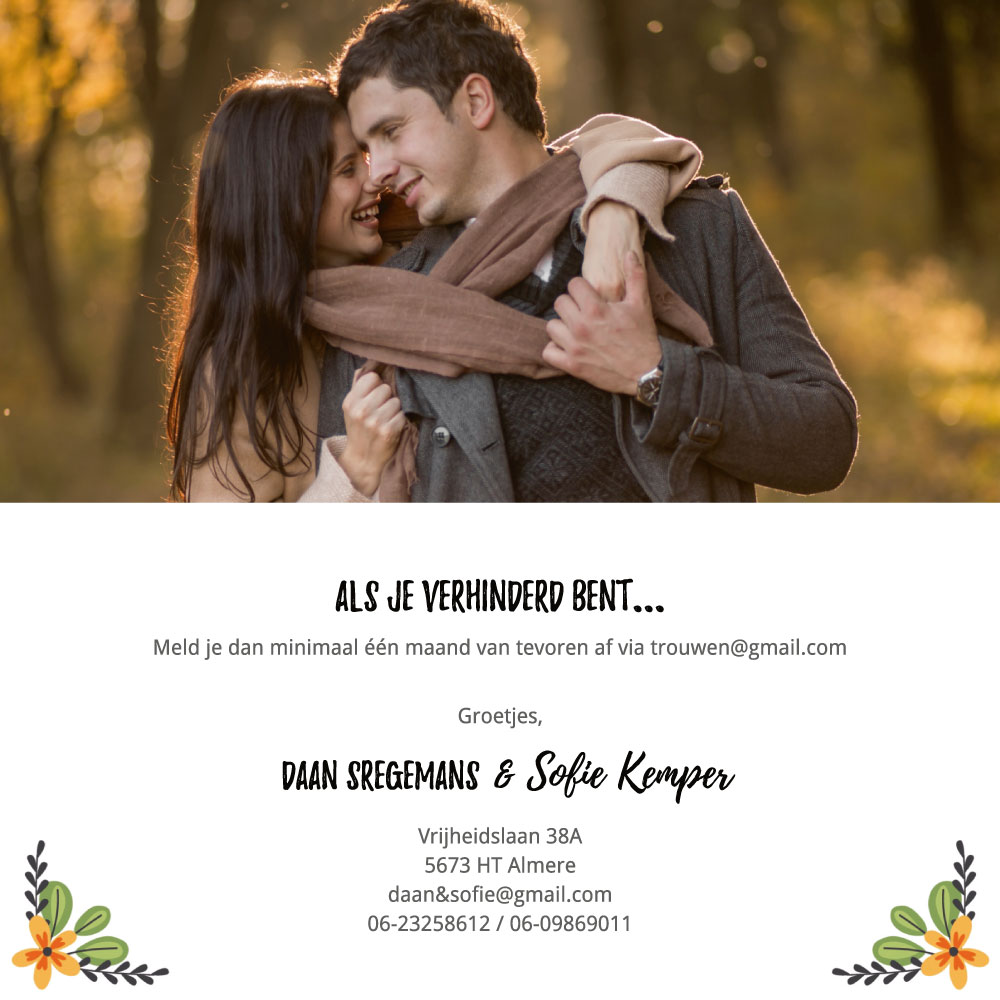 Doordraaier met foto en bloemen Doordraaier met foto en bloemen