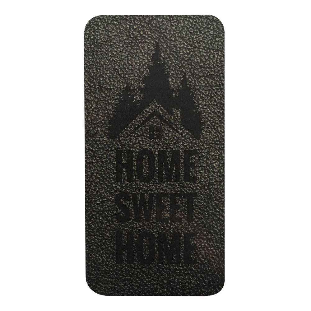 Gestanst geboortekaartje "Smartphone lederlook grijs" Gestanst geboortekaartje "Smartphone lederlook grijs"