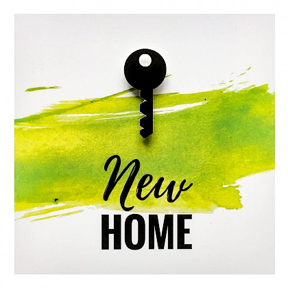 Enkele kaart met zwarte sleutel