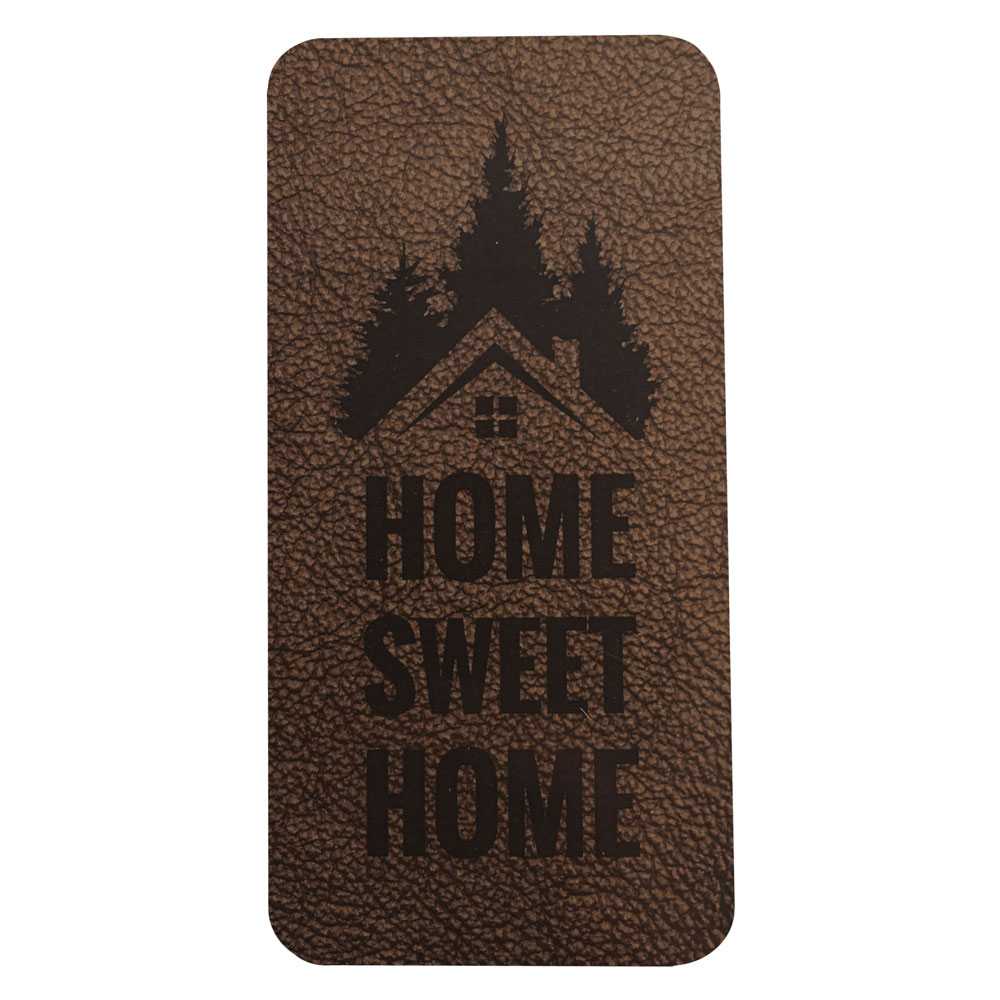 Gestanst geboortekaartje "Smartphone lederlook bruin" Gestanst geboortekaartje "Smartphone lederlook bruin"