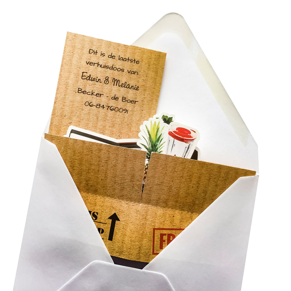 PopUp Kaart verhuisdoosje PopUp Kaart verhuisdoosje