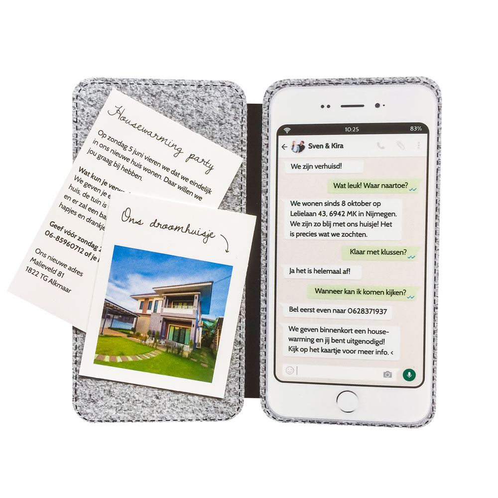 Contour gesneden verhuiskaart "Smartphone home sweet home" Contour gesneden verhuiskaart "Smartphone home sweet home"