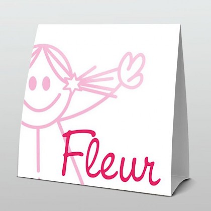 Fel roze geboortekaartje voor een meisje