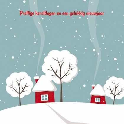 Gevouwen kerstkaart "Winter"