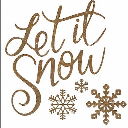 Gevouwen kerstkaart "Let it snow"