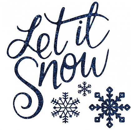 Kerstkaart "Let it snow"