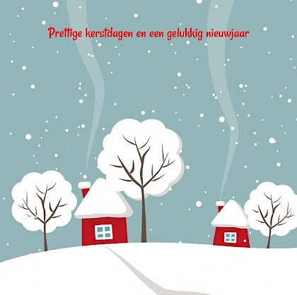 Kerstkaart "Winter landschap"