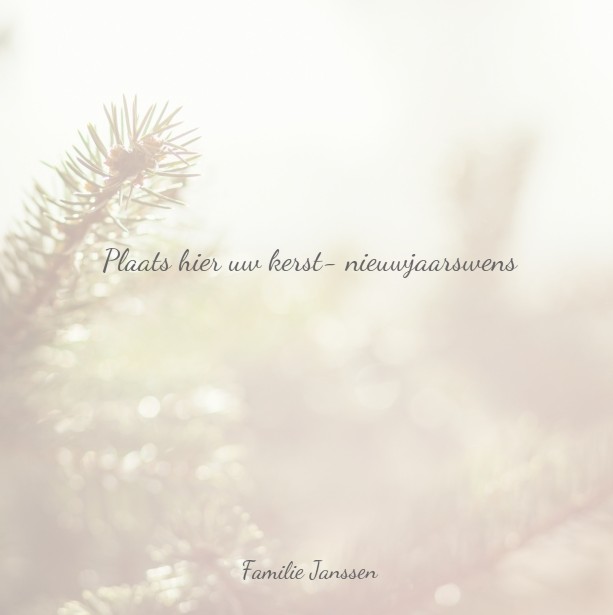 Kerstkaart "Dennengroen" Kerstkaart "Dennengroen"