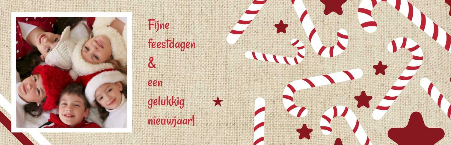 Fotobanner "kerst met zuurstokken" Fotobanner "kerst met zuurstokken"