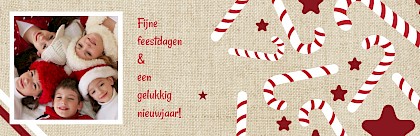 Fotobanner "kerst met zuurstokken"