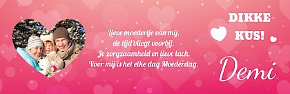 Fotobanner moederdag met hartje