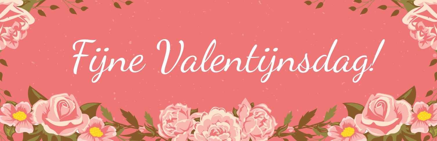 Valentijnsbanner me bloemen op roze achtergrond Valentijnsbanner me bloemen op roze achtergrond