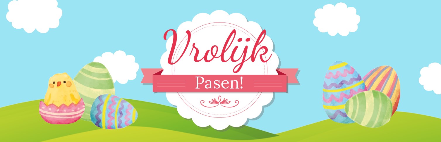 Banner "Vrolijk Pasen" Banner "Vrolijk Pasen"