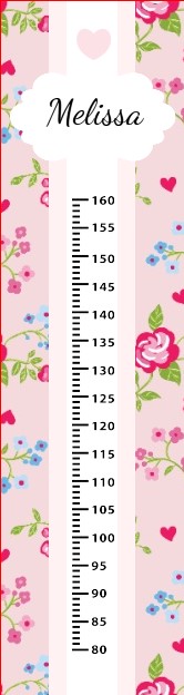 Groeimeter "Roze & Bloemen" Groeimeter "Roze & Bloemen"