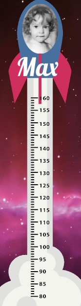 Foto groeimeter "Racket" Foto groeimeter "Racket"