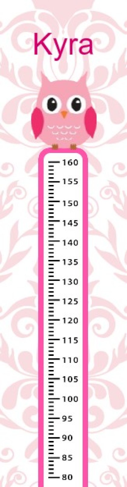 Groeimeter "Uiltje roze" Groeimeter "Uiltje roze"