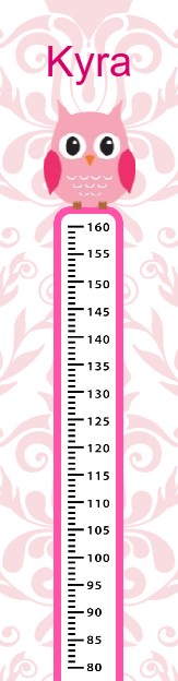 Groeimeter "Uiltje roze" Groeimeter "Uiltje roze"