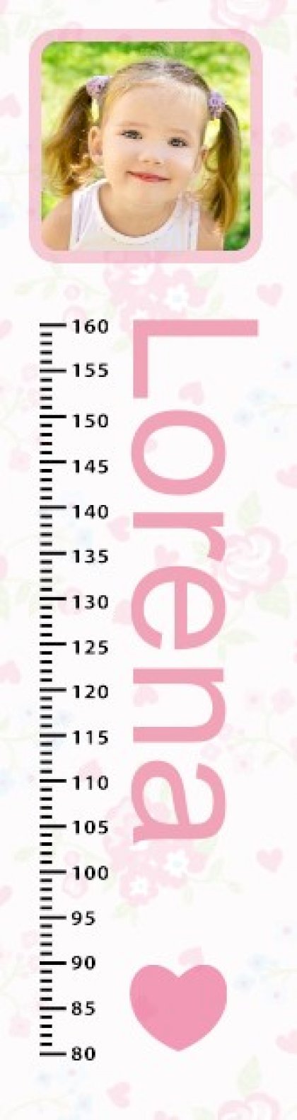 Foto groeimeter "roze"