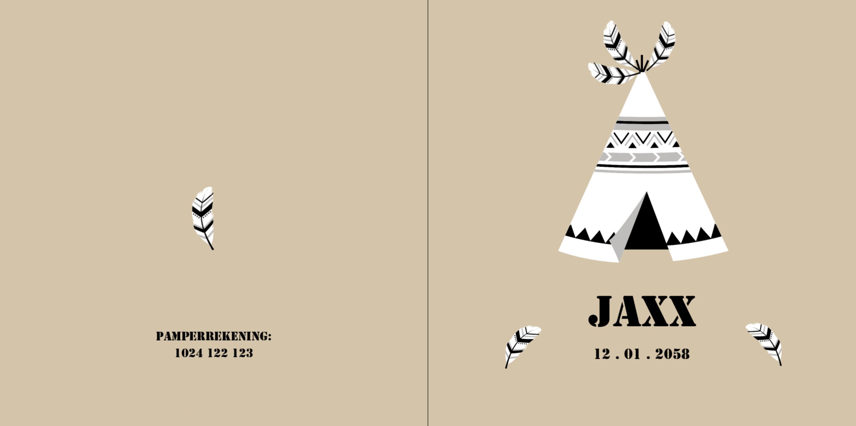 Kaartje met tipi Kaartje met tipi