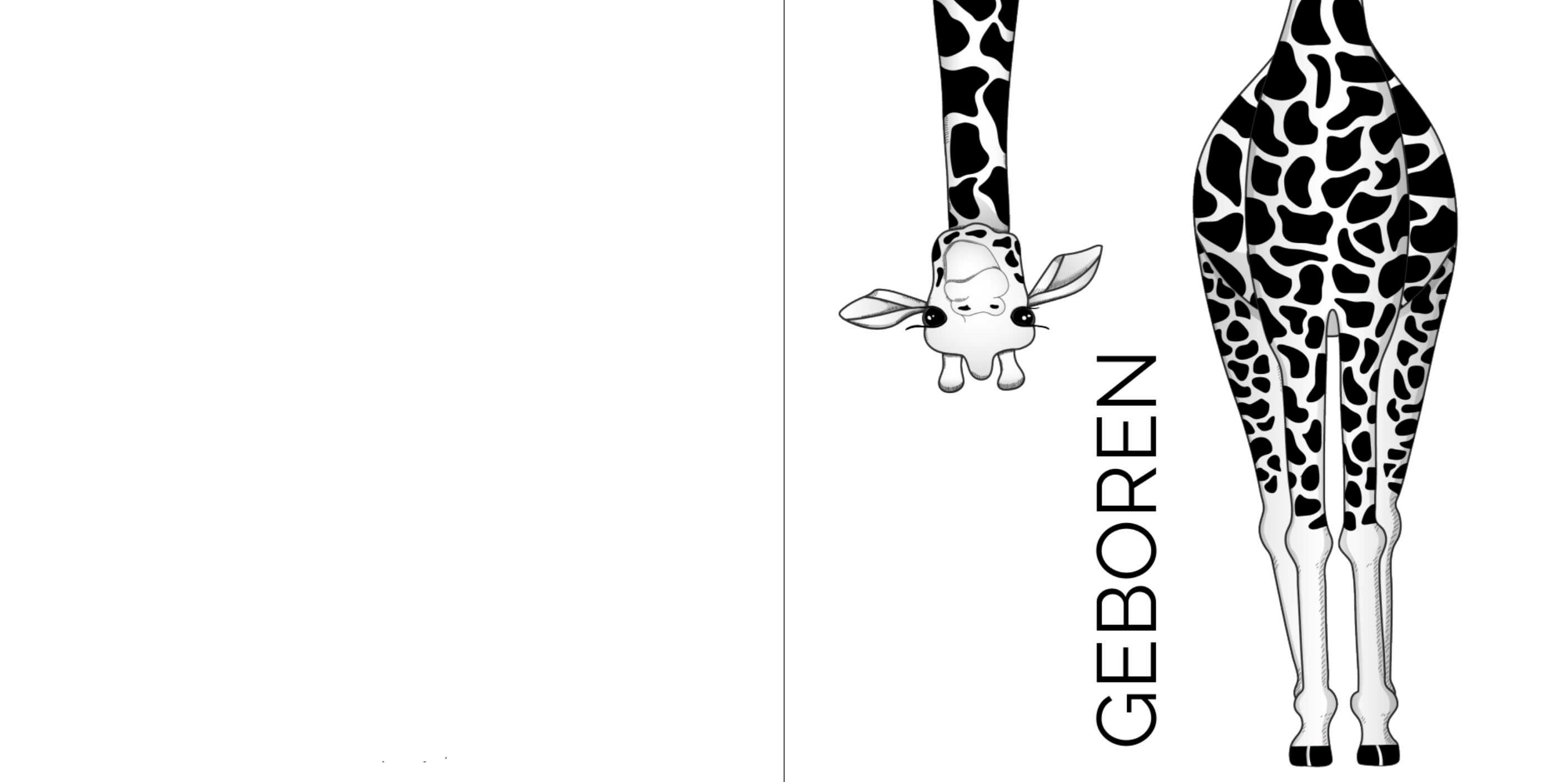 Kaartje met een giraffe Kaartje met een giraffe
