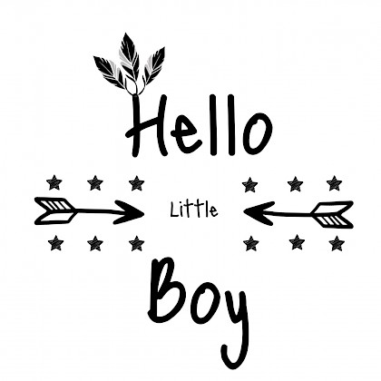 Kaartje met indianen tekens voor een jongen Kaartje met indianen tekens voor een jongen