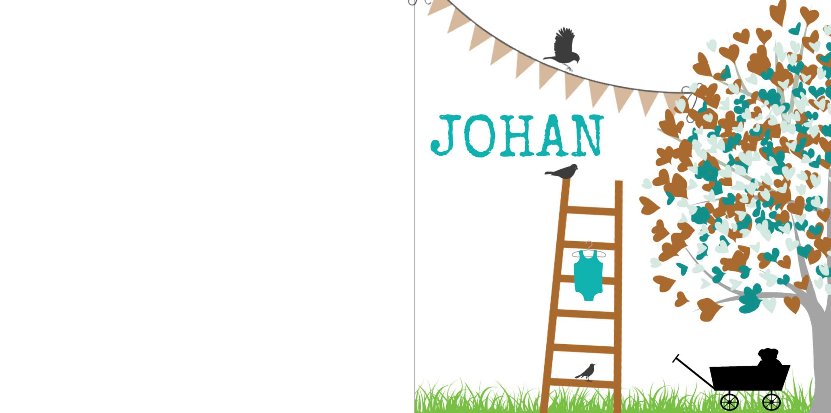 Kaartje met een hartjesboom Kaartje met een hartjesboom