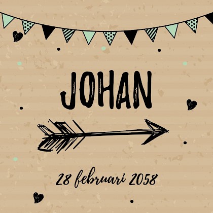 Kaartje met een pijl