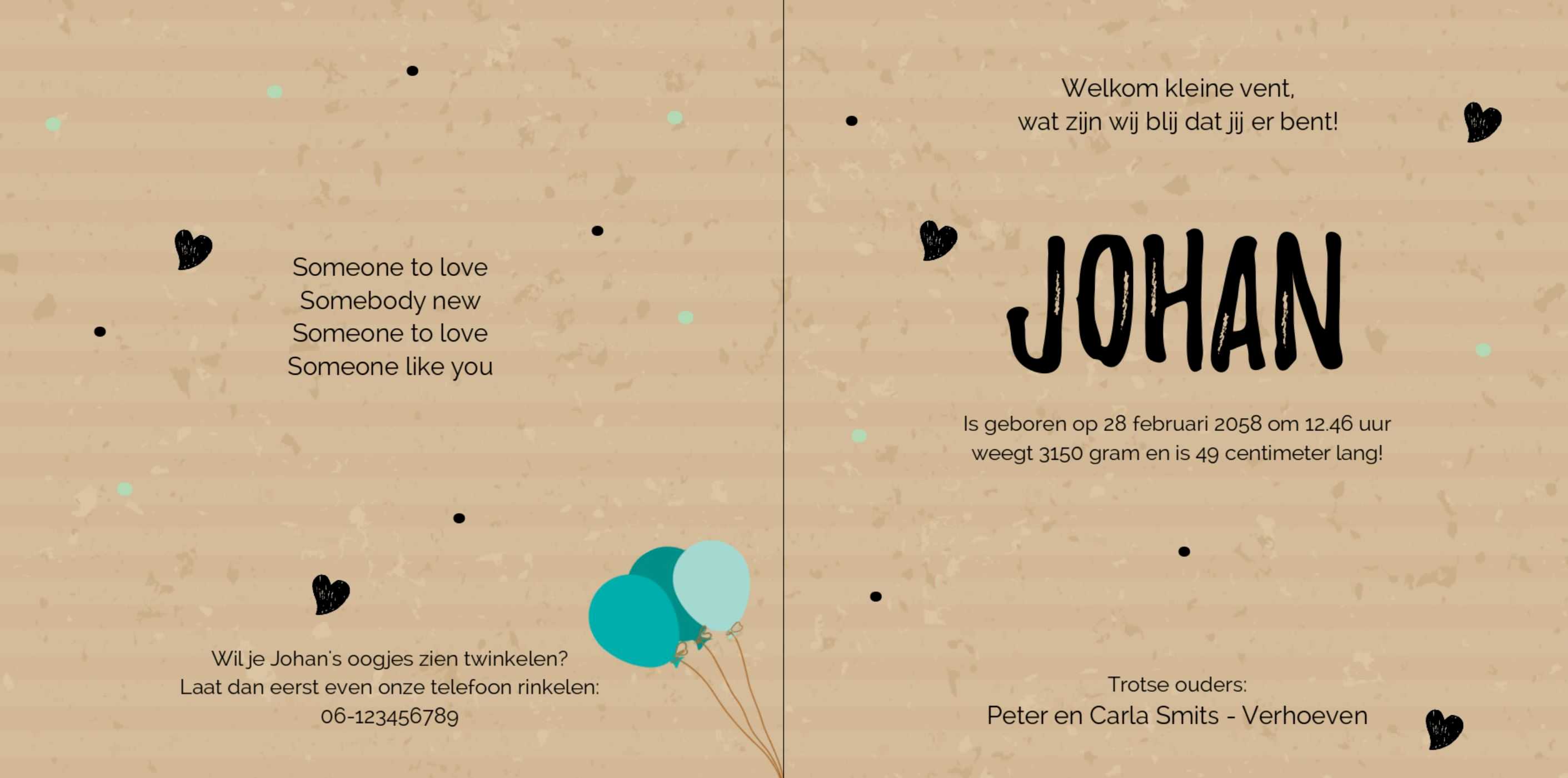 Kaartje met een pijl Kaartje met een pijl